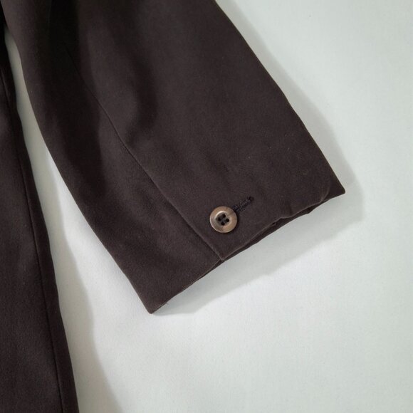 Jessica Petites Long Suede-Like 4 Button Olive Green Jacket Blazer Sz 12P Lined - Picture 7 of 13